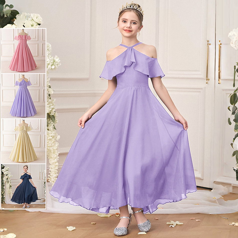 Crossfit Event - Kids Solid Chiffon Sling Dress Children