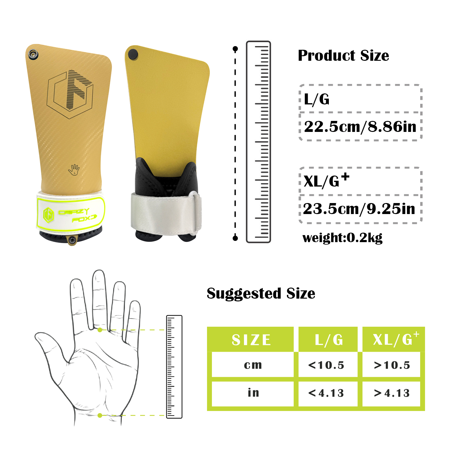 Gear For Crossfit - Natural Rubber Anti‑Slip Palm Grips, Magnesium‑Free