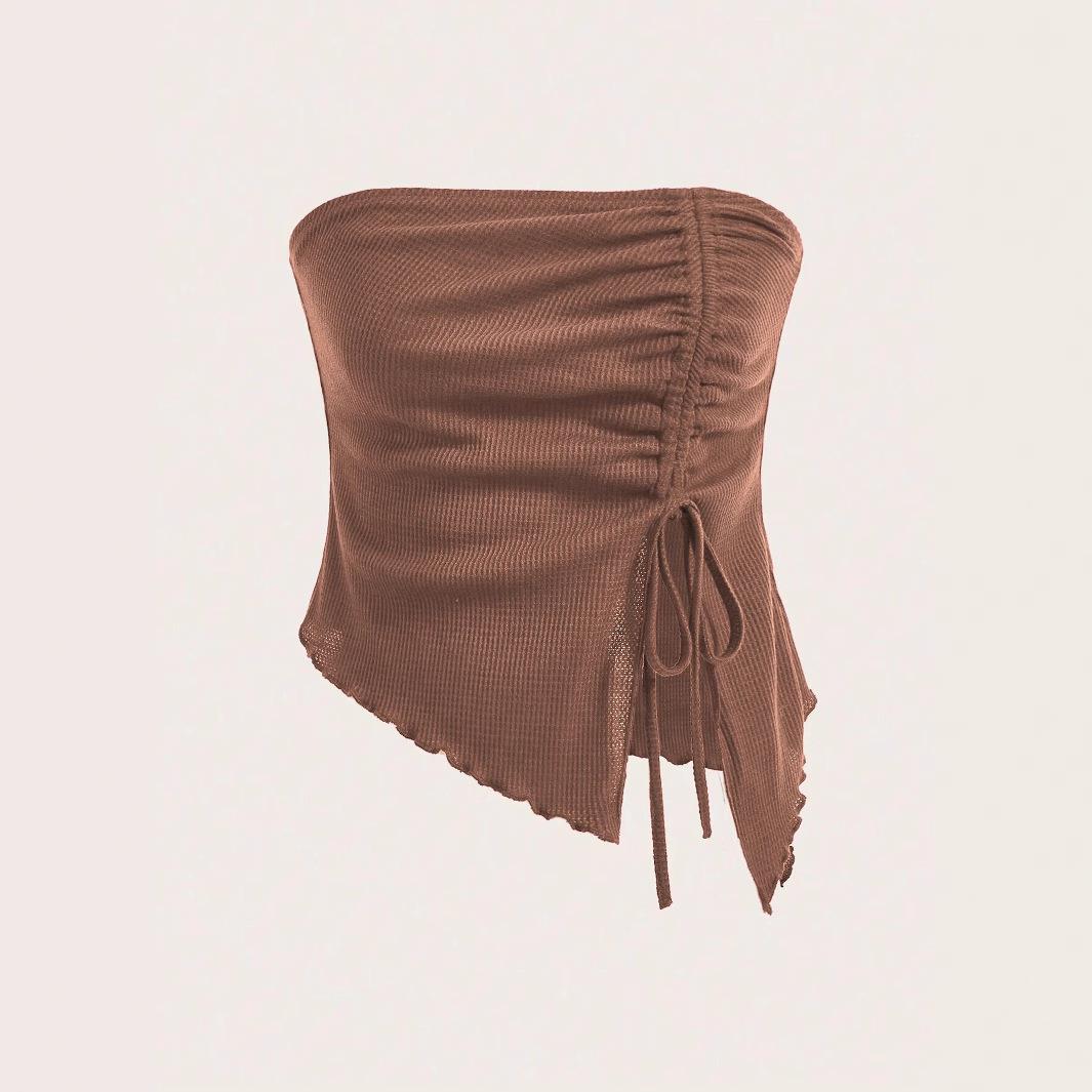 Crossfit Youtube - Summer New Women's Cross-Border Drawstring Asymmetrical