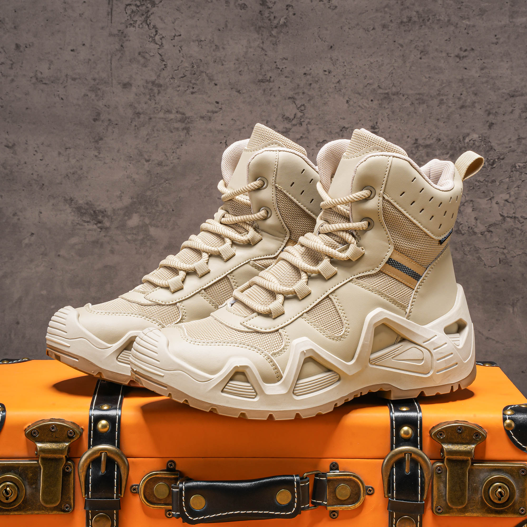 Men's high top boots, hiking b - Crossfit Outdoor ulasan dan harga