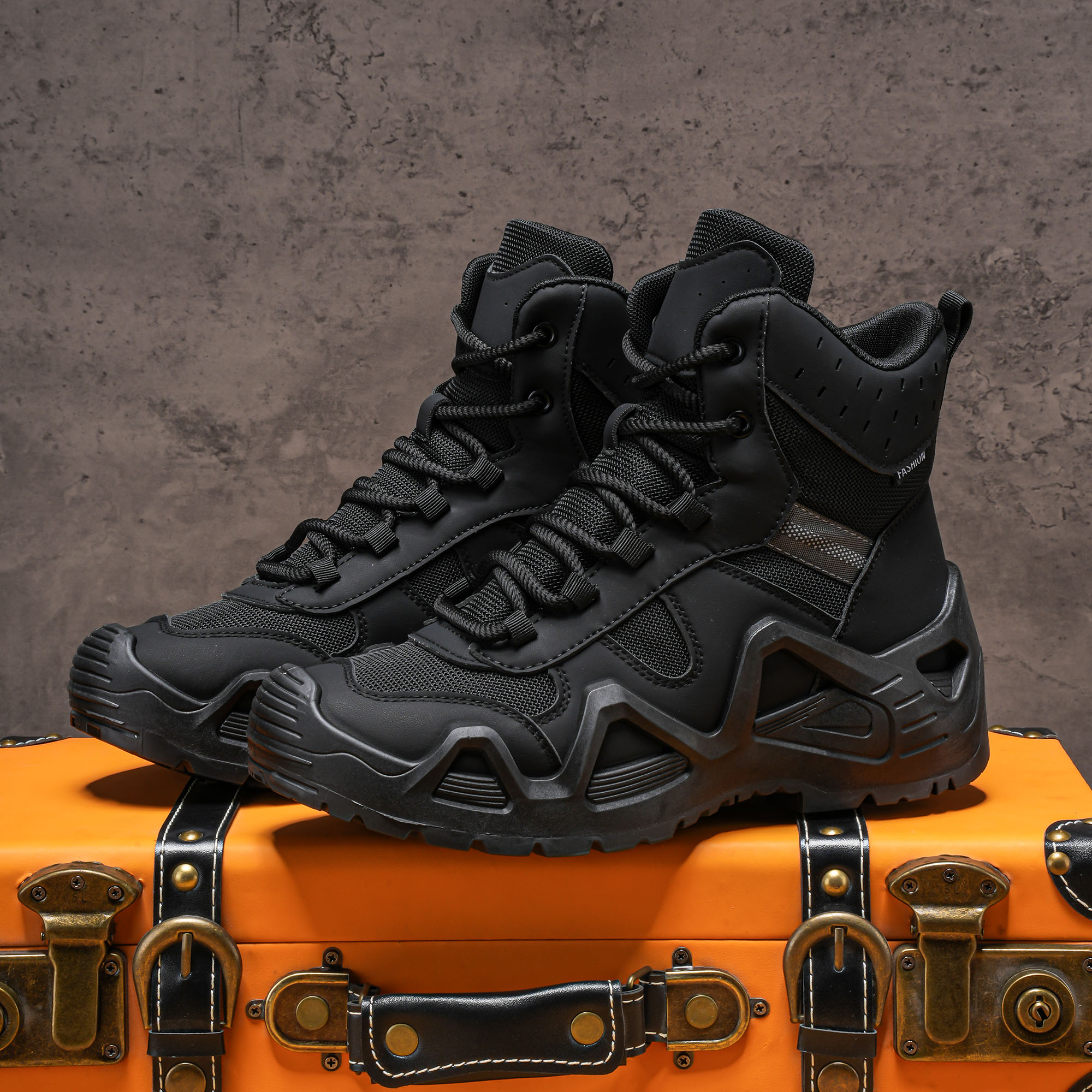 Men's high top boots, hiking b - Crossfit Outdoor ulasan dan harga