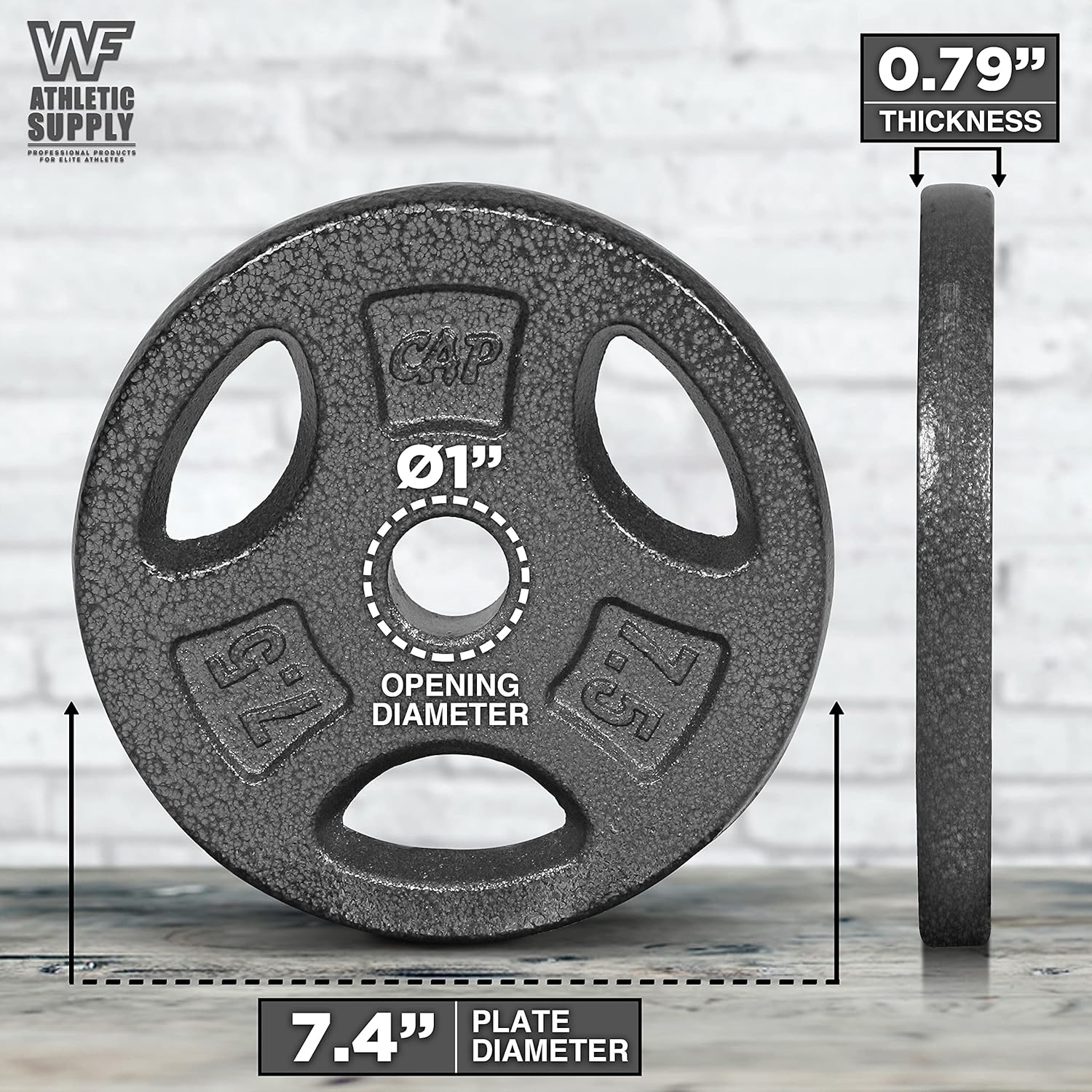 Cast Iron 1-Inch Standard Grip - Crossfit Training ulasan dan harga
