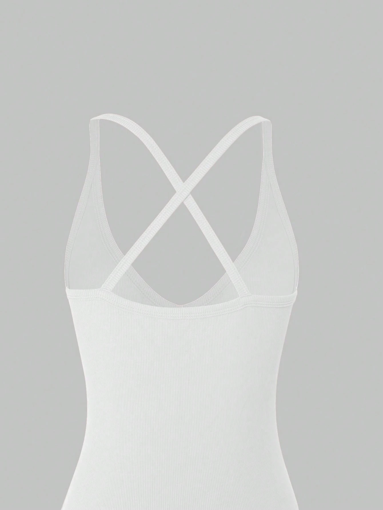 White V-Neck Stretch Knit Midi - Crossfit Event ulasan dan harga